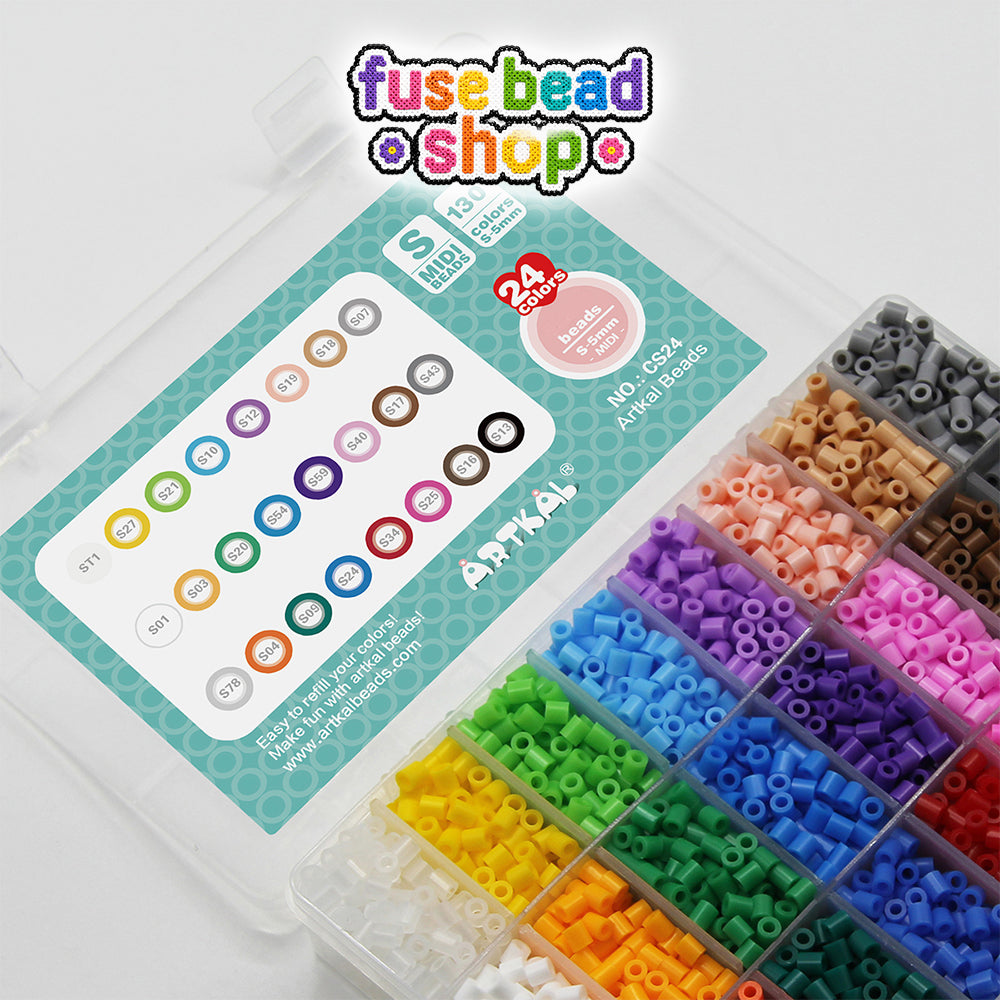 Artkal 24 Colors 5mm Midi Fuse Beads Box