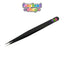 Black Straight Metal Bead Tweezers