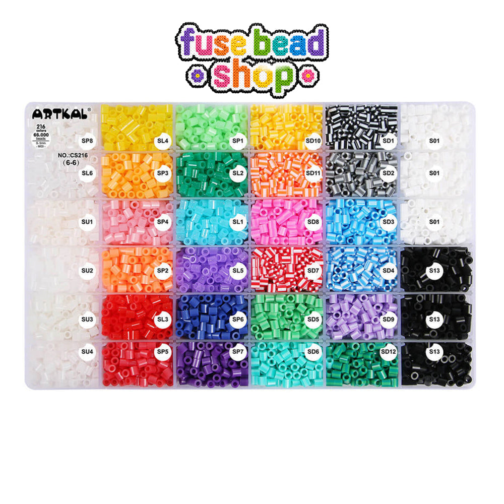 Artkal 216 Colors S-Midi Fuse Beads Box